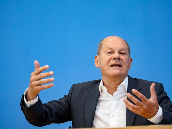 Kämpferisch, seinen Kurs verteidigend: Kanzler Olaf Scholz (SPD). 