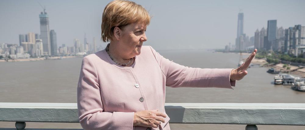 Angela Merkel beendete ihre Reise in der Elf-Millionen-Metropole Wuhan.