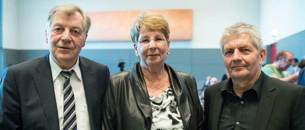 Eberhard Diepgen, Ex-Bürgermeister von Berlin, Sabine Bergmann-Pohl, erste frei gewählte Volkskammer-Präsidentin der DDR, und Roland Jahn, Chef der Stasi-Unterlagen-Behörde.