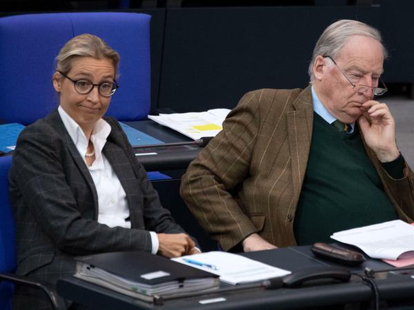 Die Fraktionsführung der AfD im Bundestag: Alice Weidel und Alexander Gauland.
