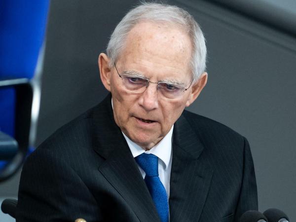 Bundestagspräsident Wolfgang Schäuble (CDU) in der Debatte über die rassistischen Morde in Hanau