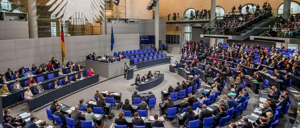Volles Haus: der Bundestag bei der Debatte am Dienstag. 