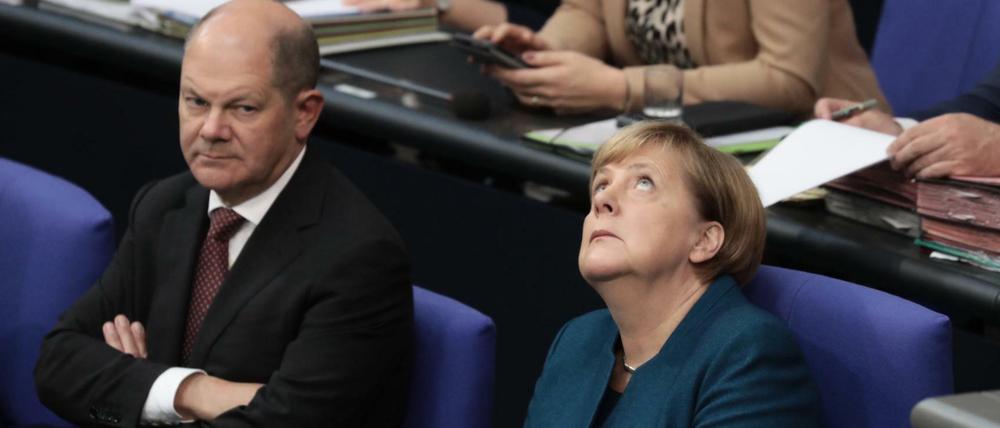 Kein Grund zur Freude: Union und SPD sind im ARD-"Deutschlandtrend" auf einen historischen Tiefststand gefallen.
