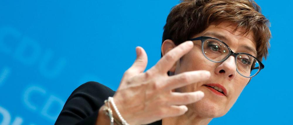 Die CDU-Vorsitzende Annegret Kramp-Karrenbauer