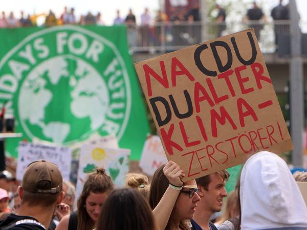 Bei den Klima-Aktivisten von Fridays for Future hat die CDU keinen guten Ruf.