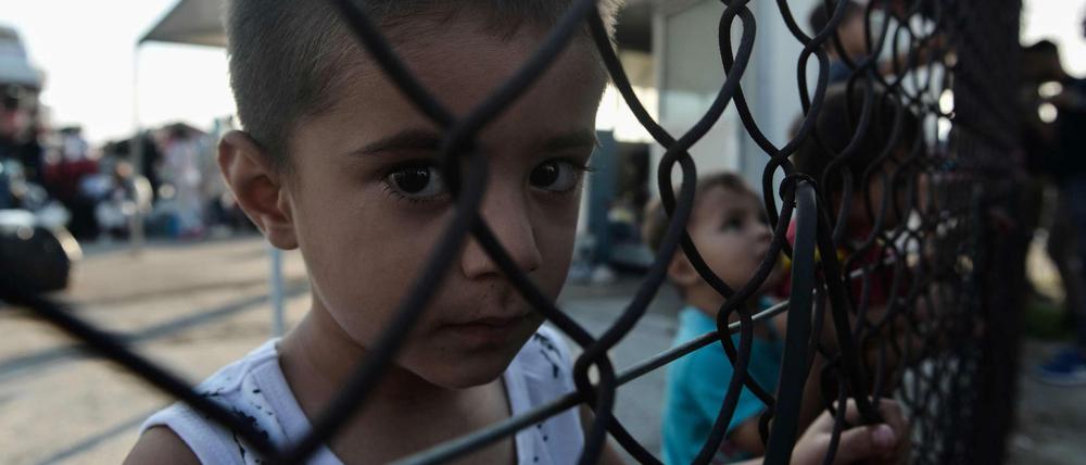 Ankunft von Flüchtlingskindern aus Lesbos in Thessaloniki