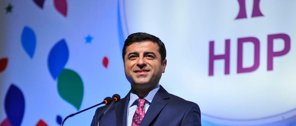 Selahattin Demirtas, damals Chef der prokurdischen HDP, in Istanbul 2015.