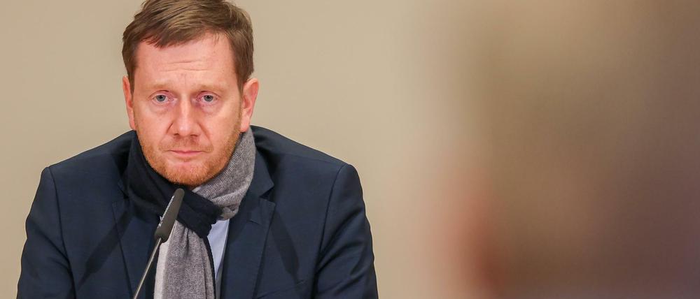 Neue Corona-Maßnahmen und eine Forderung: Der sächsische Ministerpräsident Michael Kretschmer (CDU).