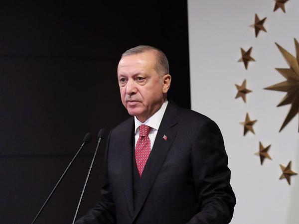 Erdogan bei seiner Videoansprache zur Coronakrise