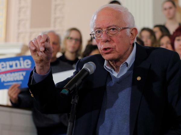 Bernie Sanders bei einer Wahlkampfveranstaltung in New Hampshire am 24. November 2019.