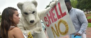 Mitte Juli demonstrierten Umweltaktivisten vor dem Weißen Haus gegen Bohrungen im arktischen Meer. 