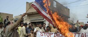 Protest gegen Amerikas Drohnenkrieg im Grenzgebiet zwischen Pakistan und Afghanistan.