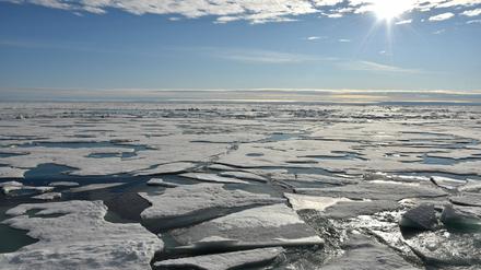 Die Eisdecke auf dem Arktischen Ozean am Nordpol, aufgenommen im August dieses Jahres. 