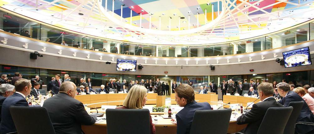 Die EU-Staats- und Regierungschefs beim Gipfeltreffen in Brüssel