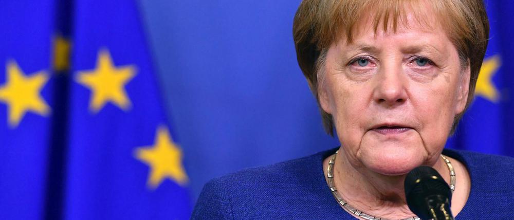 Merkel nach dem Sondertreffens mehrerer EU-Staaten zur Flüchtlingspolitik in Brüssel
