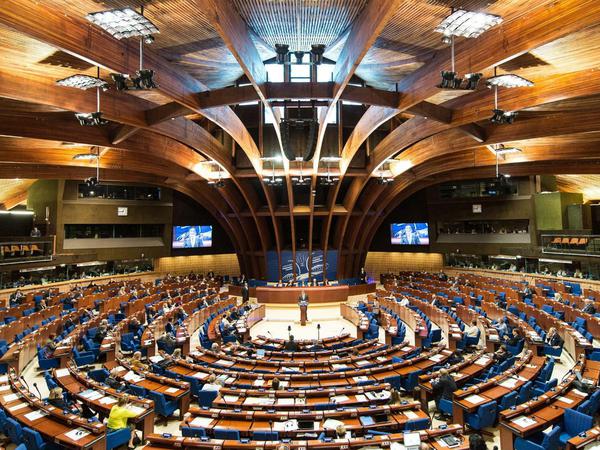Der Plenarsaal der Parlamentarischen Versammlung des Europarats