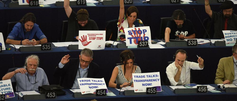 Nicht alle Europa-Abgeordneten stimmten am Mittwoch für TTIP.