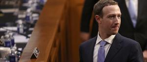 Facebook-Gründer Mark Zuckerberg bei der Anhörung im US-Senat