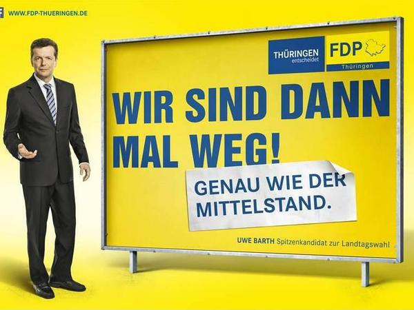 Wahlwerbung der FDP in Thüringen