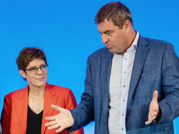 Müssen CDU und CSU zusammenhalten: Annegret Kramp-Karrenbauer und Markus Söder.