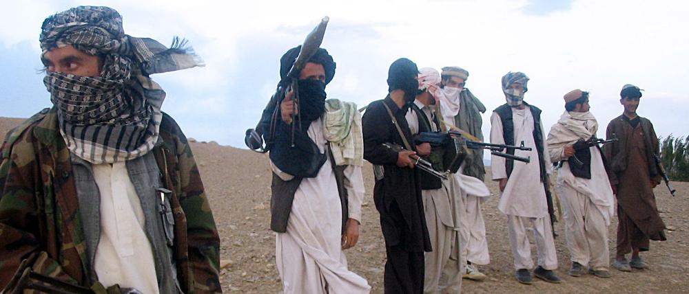 Kämpfer der Taliban-Miliz in der Provinz Wardak westlich der afghanischen Stadt Kabul.