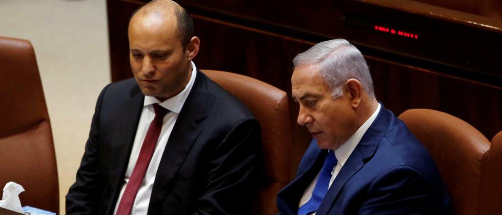 Benjamin Netanjahu (r.) und sein Bildungsminister Naftali Bennett haben sich nichts mehr zu sagen.