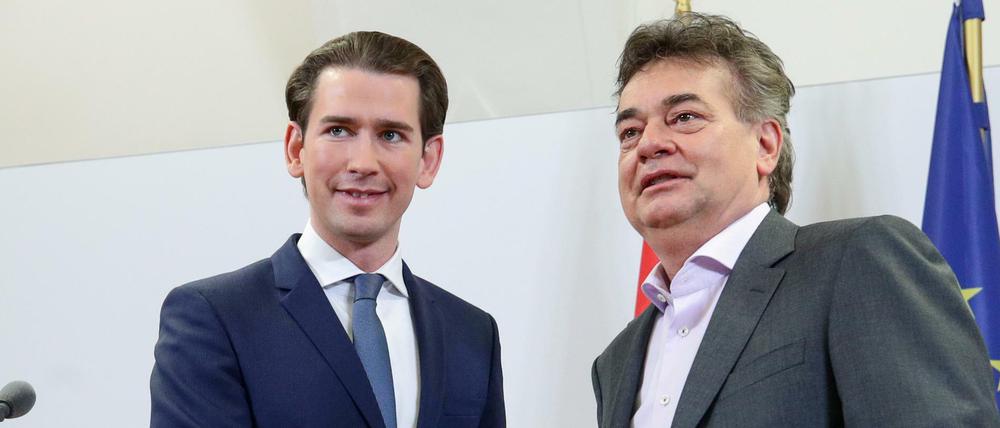 Werner Kogler (Grüne) und Sebastian Kurz (ÖVP).