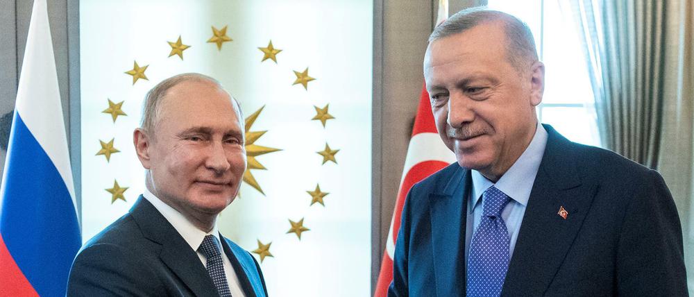 Der russische Präsident Putin und der türkische Präsident Erdogan im September in Ankara