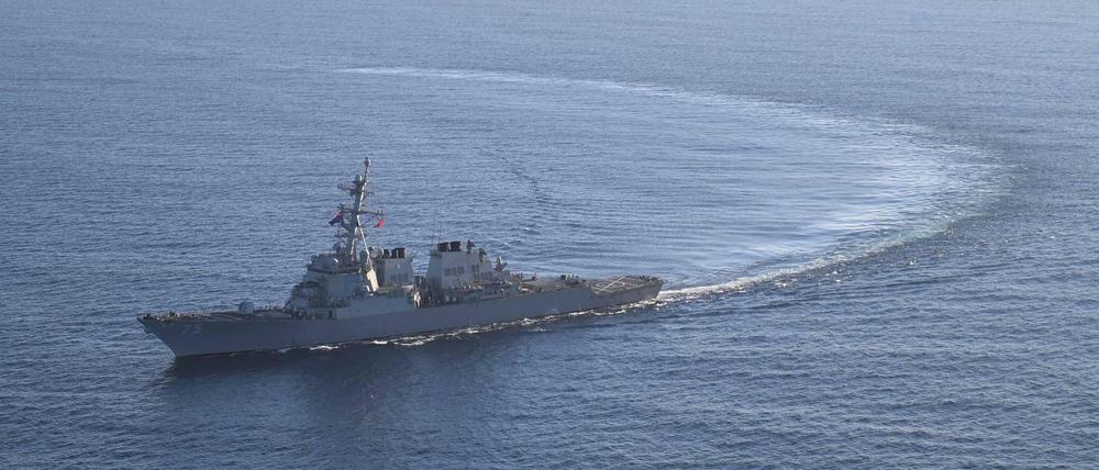 Der Zerstörer USS Donald Cook könnte an einem Militärschlag der USA beteiligt sein.