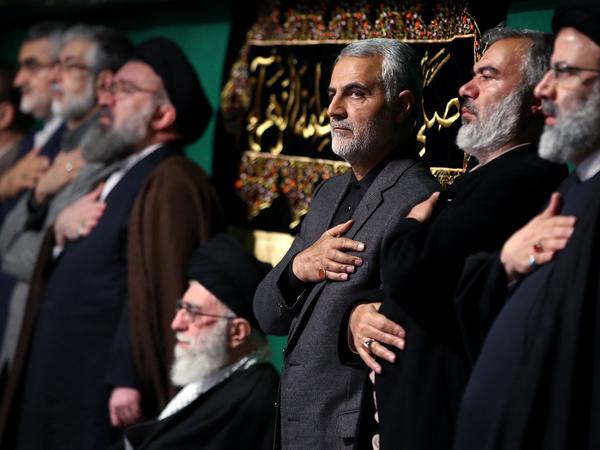 Soleimani (3.v.r.) war ein fester Bestandteil der iranischen Führungsriege.