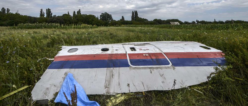 Abschuss über der Ukraine: Ein Trümmerteil von Flug MH17