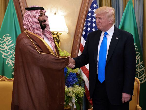 Für Saudi-Arabiens Kronprinz bin Salman und US-Präsident Trump geht es vor allem darum, den Einfluss des Iran zu begrenzen. Die Interessen der Palästinenser fallen das kaum ins Gewicht.