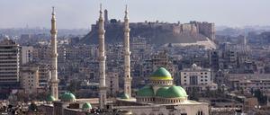 Die historische Moschee in der Altstadt von Aleppo. 