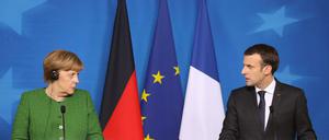 Nicht alle Europapläne des französischen Präsidenten Emmanuel Macron stoßen bei Kanzlerin Angela Merkel auf Zustimmung.