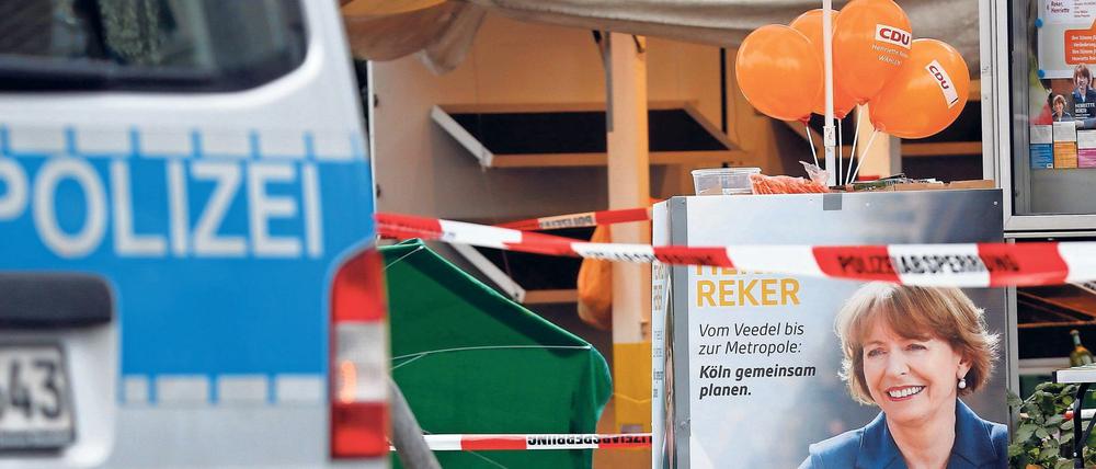 Gewalt gegen Politiker. Tatort des Angriffs auf die Kölner Oberbürgermeisterin Henriette Reker im Oktober 2015