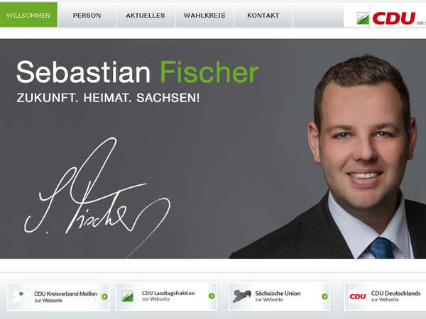 Homepage des CDU-Landtagsabgeordneten Sebastian Fischer 
