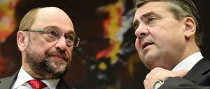 SPD-Kanzlerkandidat Martin Schulz (links) und Außenminister Sigmar Gabriel.