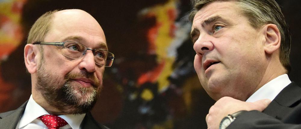 Politik als Wunschkonzert: SPD-Chef Martin Schulz und Außenminister Sigmar Gabriel. 