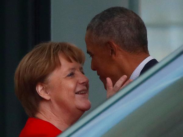 Ein Herz und eine Seele: Angela Merkel und Barack Obama. 