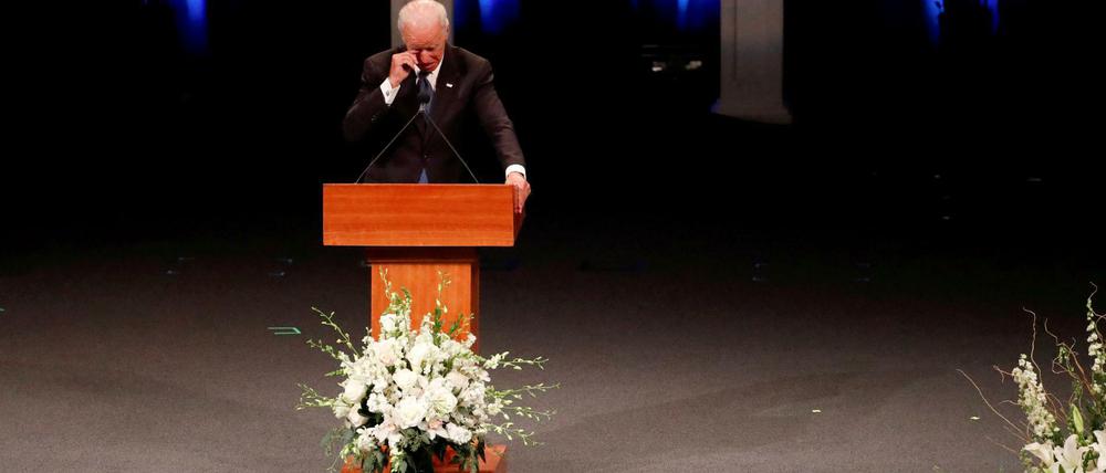 Der ehemalige US-Vizepräsident Joe Biden beim Trauergottesdienst für Senator John McCain. 