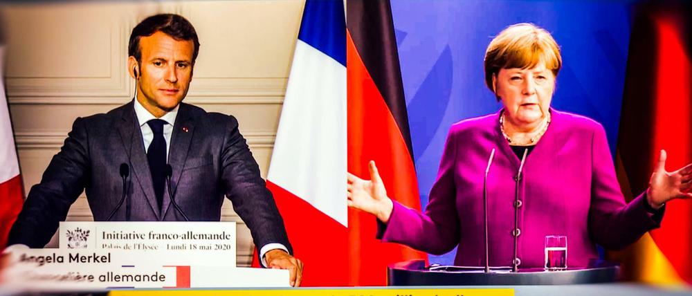 Haben einen Plan für den Wiederaufbau nach der Coronakrise: Angela Merkel und Emmanuel Macron