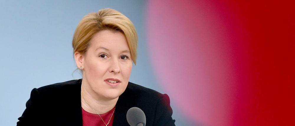 Will, dass die Berliner SPD weiter das Rote Rathaus führt: Bundesfamilienministerin Franziska Giffey.