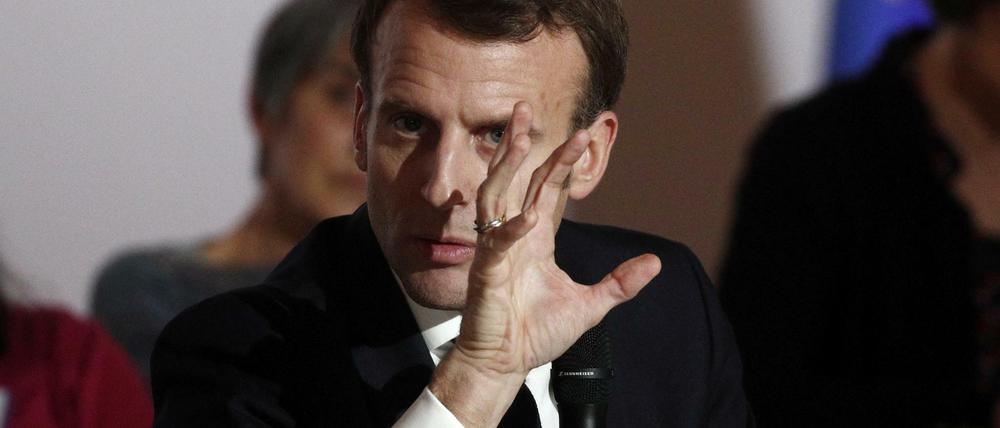 Unter Druck. Frankreichs Staatschef Emmanuel Macron.