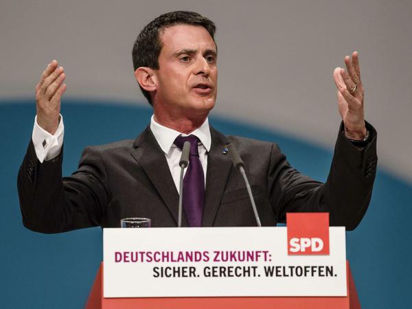 Frankreichs Premier Manuel Valls am Samstag als Gastredner beim SPD-Parteitag in Berlin.