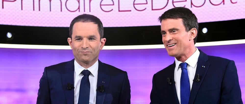 Sozialistische Konkurrenten. Benoît Hamon (links) und Manuel Valls.