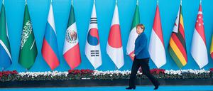 Bald wieder international: Kanzlerin Angela Merkel beim G-20-Gipfel in der Türkei 2015. 
