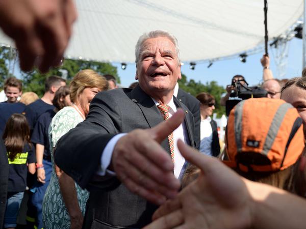 ...und Joachim Gauck beim Bürgerfest.