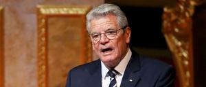 Bundespräsident Joachim Gauck bei seiner Rede zum Völkermord an den Armeniern