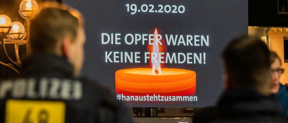 Gedenkfeier für die Opfer von Hanau.
