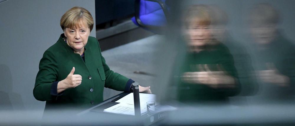 Angela Merkel (CDU) im Bundestag.